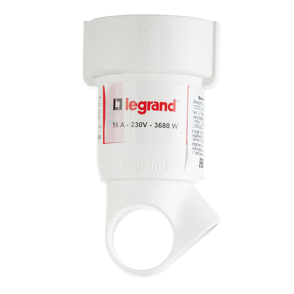 фото Розетка бытовая legrand helium (50191) с заземлением 16 а 230 в ip20 с кольцом белая