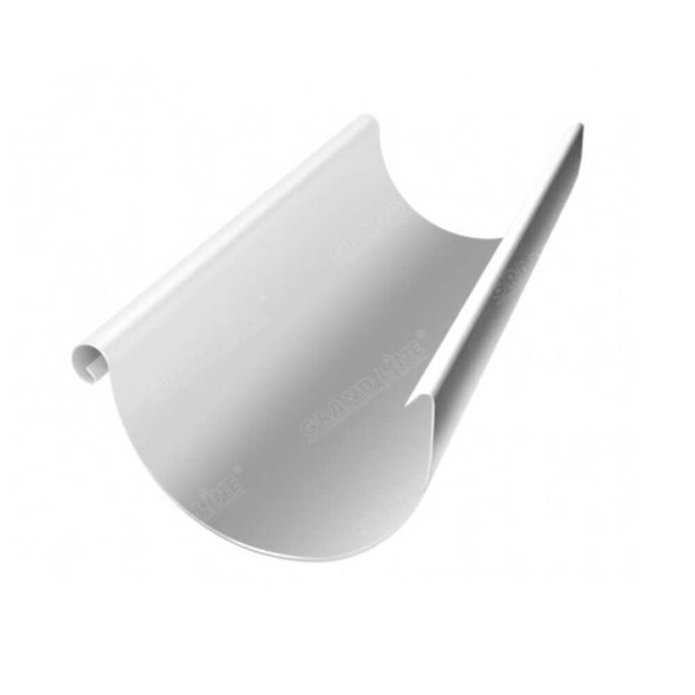 Желоб водосточный Grand Line металлический d150 мм 3 м белый RAL 9003 ...