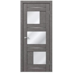 Дверное полотно Содружество S-5 бетон серый со стеклом ПВХ 800х2000 мм