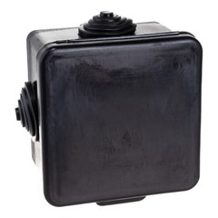 Коробка распределительная Урал Пак для открытой проводки 65х65х50 мм 4 ввода IP54 черная