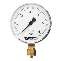 Манометр Watts (10007790) 1/2 НР(ш) радиальный 6 бар d80 мм