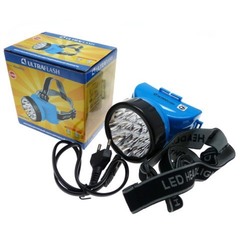 Фонарь налобный аккумуляторный Ultraflash LED5361, 0.9 Вт, 12 светодиодов, 2 режима, синий, ЗУ