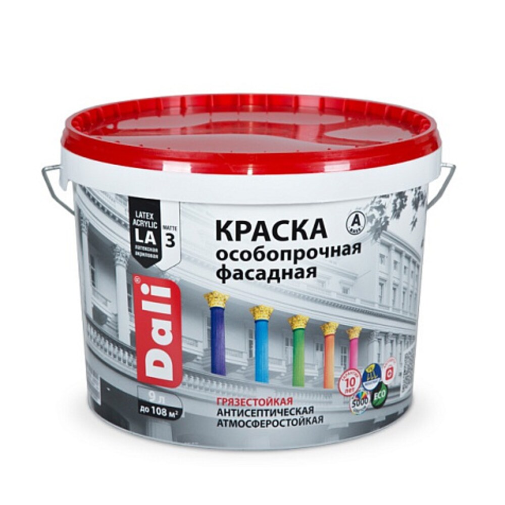 Краска фасадная Dali база А 9 л — купить в Санкт-Петербурге: цены ...