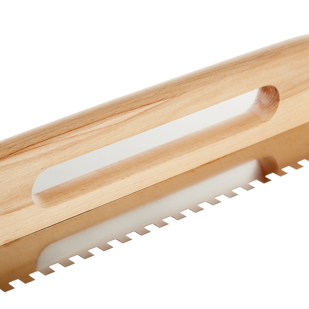фото Гладилка зубчатая wenzo (777234) 580х130 мм зуб 8х8 мм для клея с деревянной ручкой