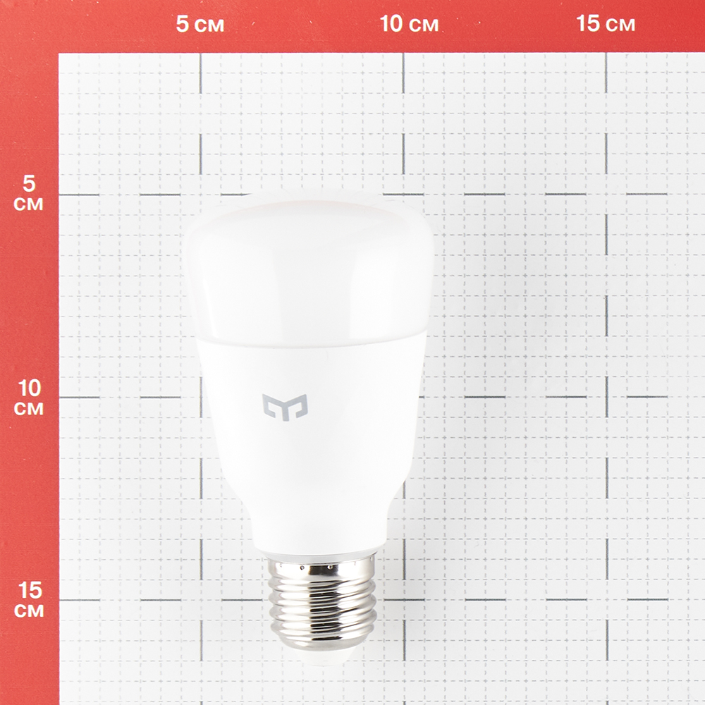 фото Лампа светодиодная yeelight smart home белая (ygyc0120002wteu) 8 вт e27 цилиндр t140 900 лм 2700к холодный свет 180-260 в для светильников матовая диммируемая