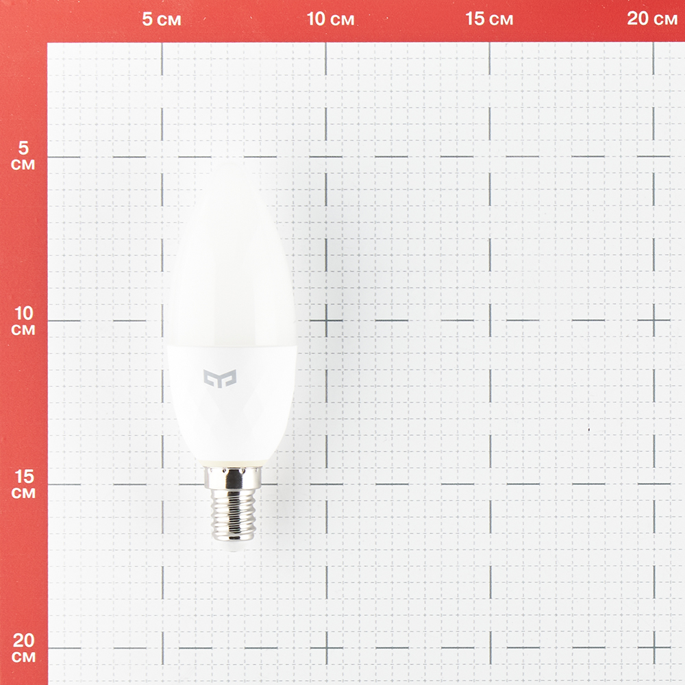 фото Лампа светодиодная e14 3,5 вт 250 лм 2700-6500к свеча 220 в yeelight smart home диммируемая