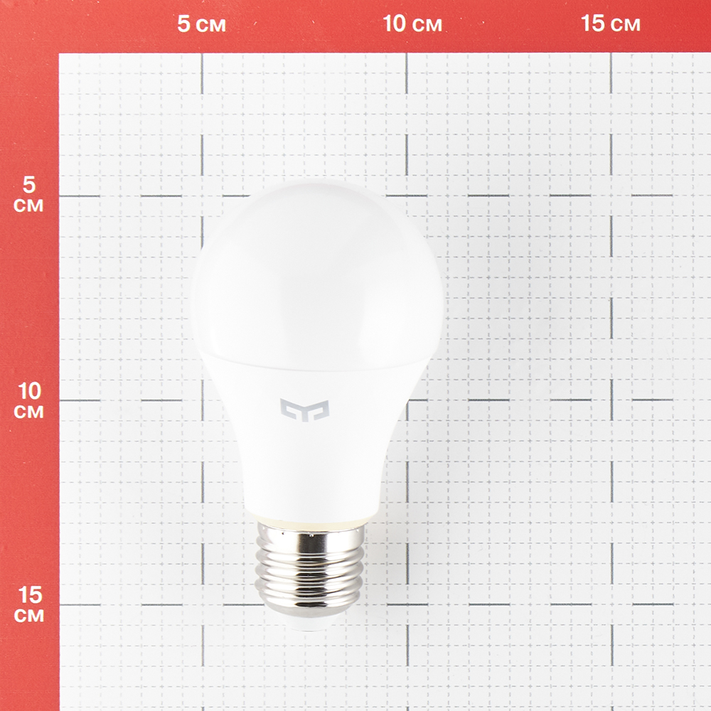 фото Лампа светодиодная yeelight smart home белая (yldp10yl) 6 вт e27 грушевидная 500 лм 2700-6500к холодный свет 180-260 в для светильников матовая диммируемая