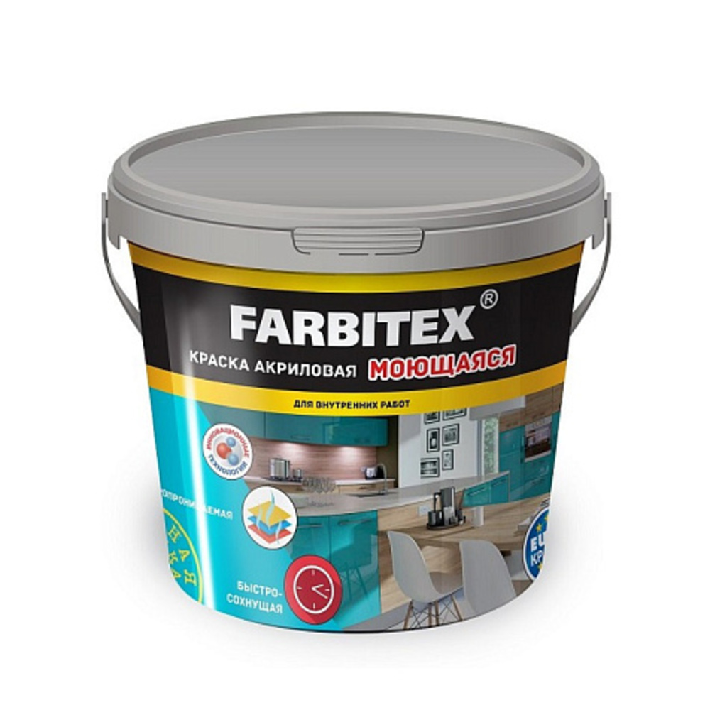 Краска акриловая Farbitex моющаяся 13 кг — купить в Петровиче в Санкт ...