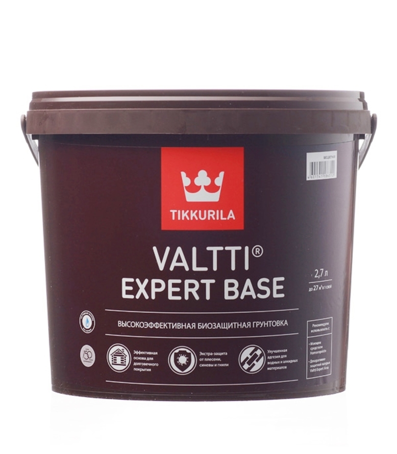Антисептик грунтовочныйTikkurila Valtti Expert Base для дерева бесцветный 2,7 л