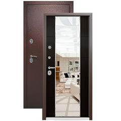 Дверь металлическая Страж 3К Mirror 860х2050 мм левая венге