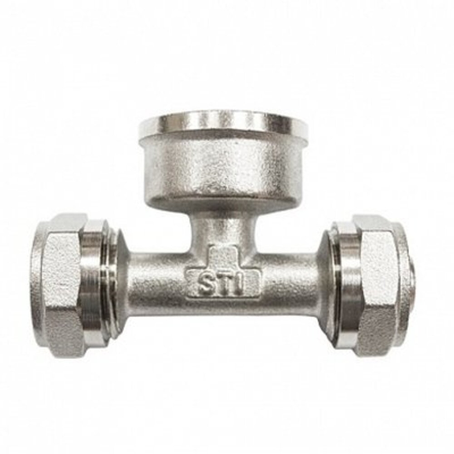 Тройник для металлопластиковых труб 16 мм х 1/2 ВР х 16 мм — купить в ...