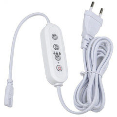 Таймер Uniel, с вилкой и разъемом L,N для фитосветильников 220V 150W, провод 2м UST-E32 WHITE 2M