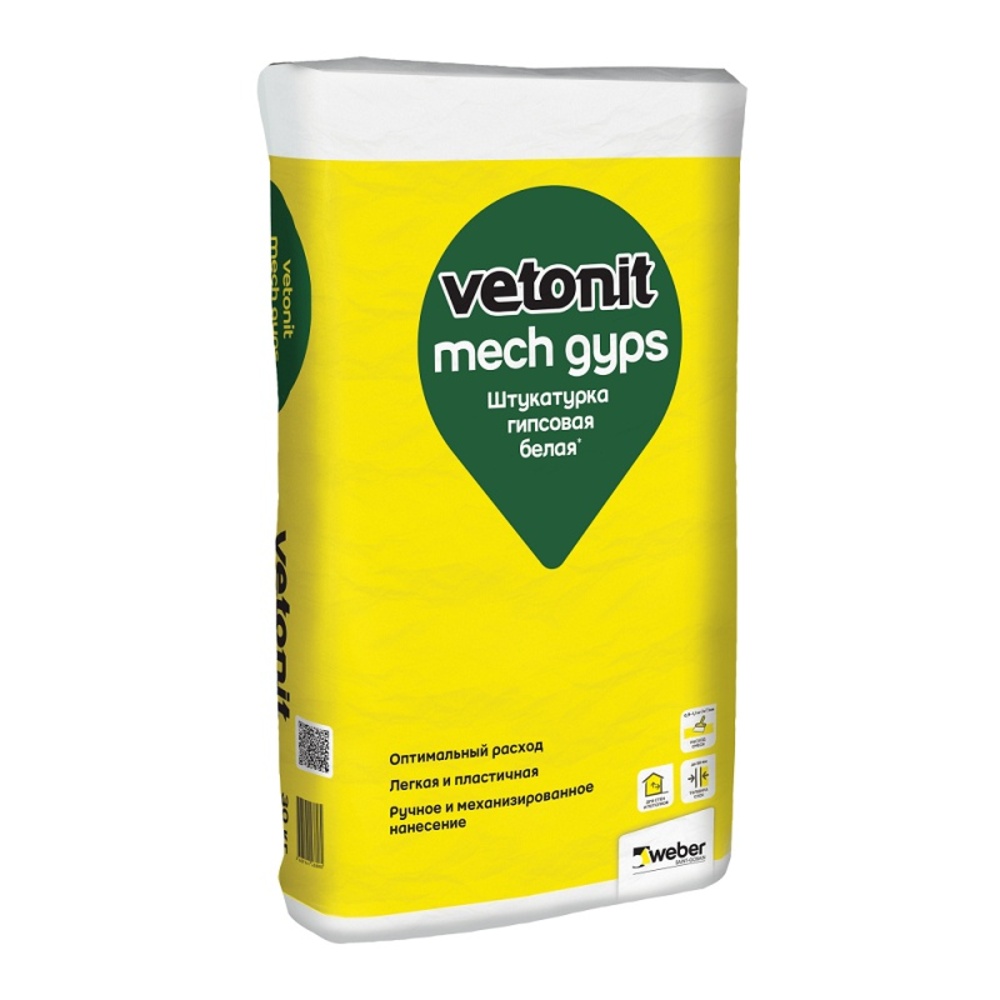 Штукатурка гипсовая механическая Вебер Ветонит Mech Gyps 30 кг — купить ...