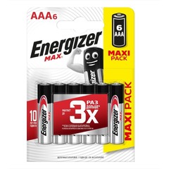 Батарейка ENERGIZER LR03 ААА BL6 Max E92 мизинчик