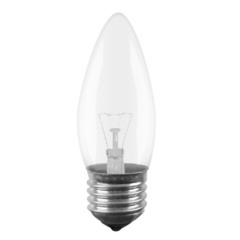 Лампа накаливания Lisma, 60 Вт Е27, свеча, прозрачная