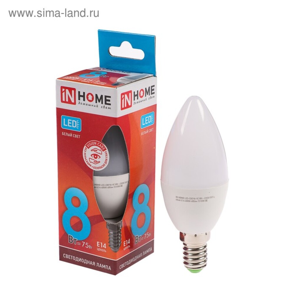 Лампа in home. Лампа светодиодная led-свеча-VC 8вт 230в е27 4000к 720лм in Home. Лампа светодиодная led-свеча-VC 8вт 230в e14 6500к 720лм in Home. Лампа светодиодная led-свеча-VC 6вт 230в е14 6500к 480лм in Home. Лампа in Home led-свеча-VC 6вт 230в е14 6500к 540лм.