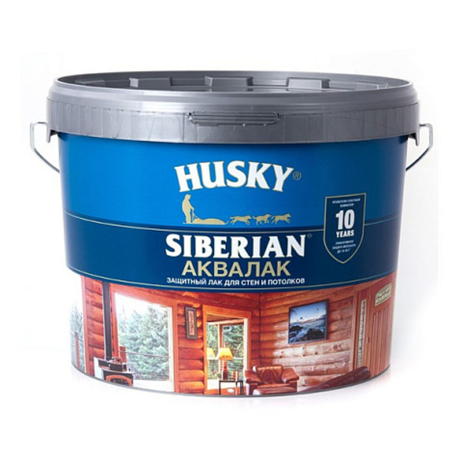Лак акриловый Husky Siberian Аквалак полуматовый 9 л — купить в ...