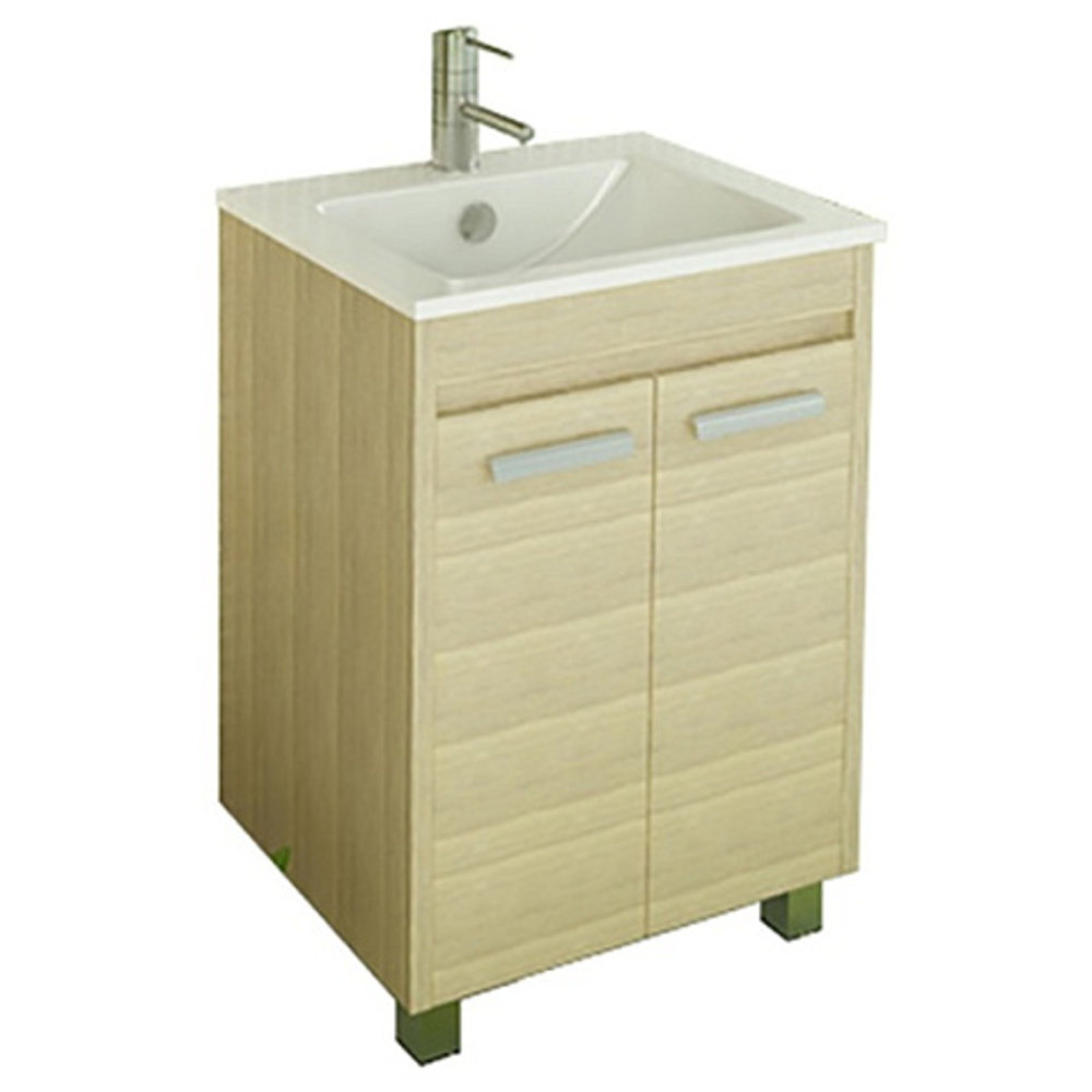 Тумба-умывальник Comforty Марио-60 сосна лоредо с раковиной Quadro 60 ...