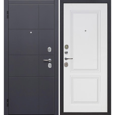 Дверь входная Ferroni Гарда левая графит - велюр белый софт 860х2050 мм