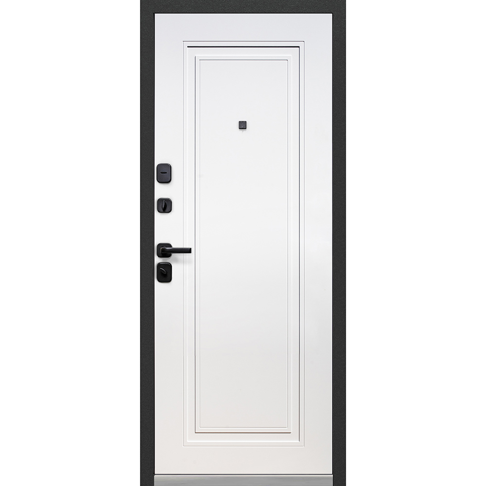 фото Дверь входная ferroni luxor горизонталь нео левая графит - эмалит белый 960х2050 мм