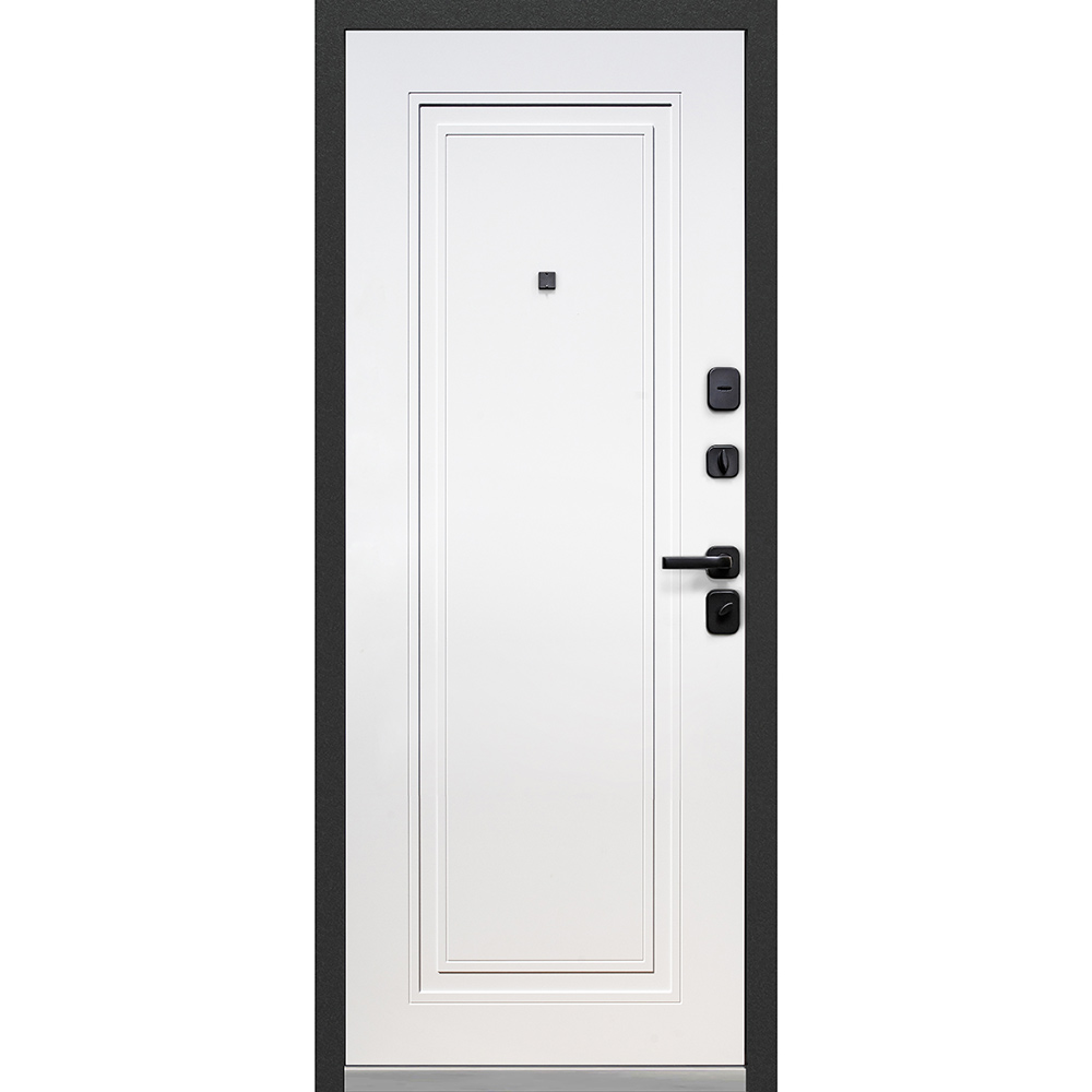 фото Дверь входная ferroni luxor горизонталь нео правая графит - эмалит белый 960х2050 мм