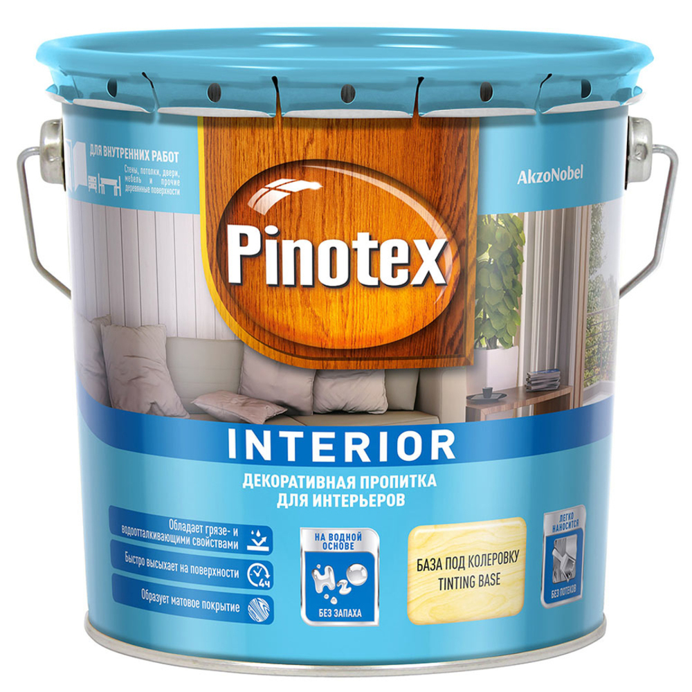 Антисептик декоративный для дерева Pinotex Interior CLR 2,7 л — купить ...