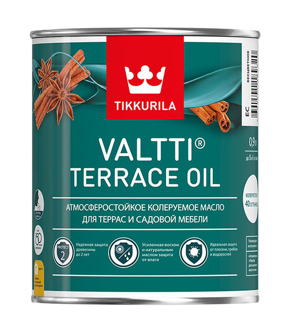 фото Масло tikkurila valtti terrace oil для террас основа ec 0,9 л