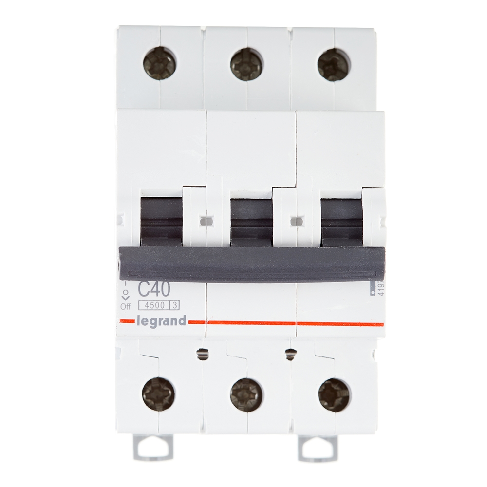 фото Автоматический выключатель legrand rx3 (419712) 3p 40а тип c 4,5 ка 400 в на din-рейку
