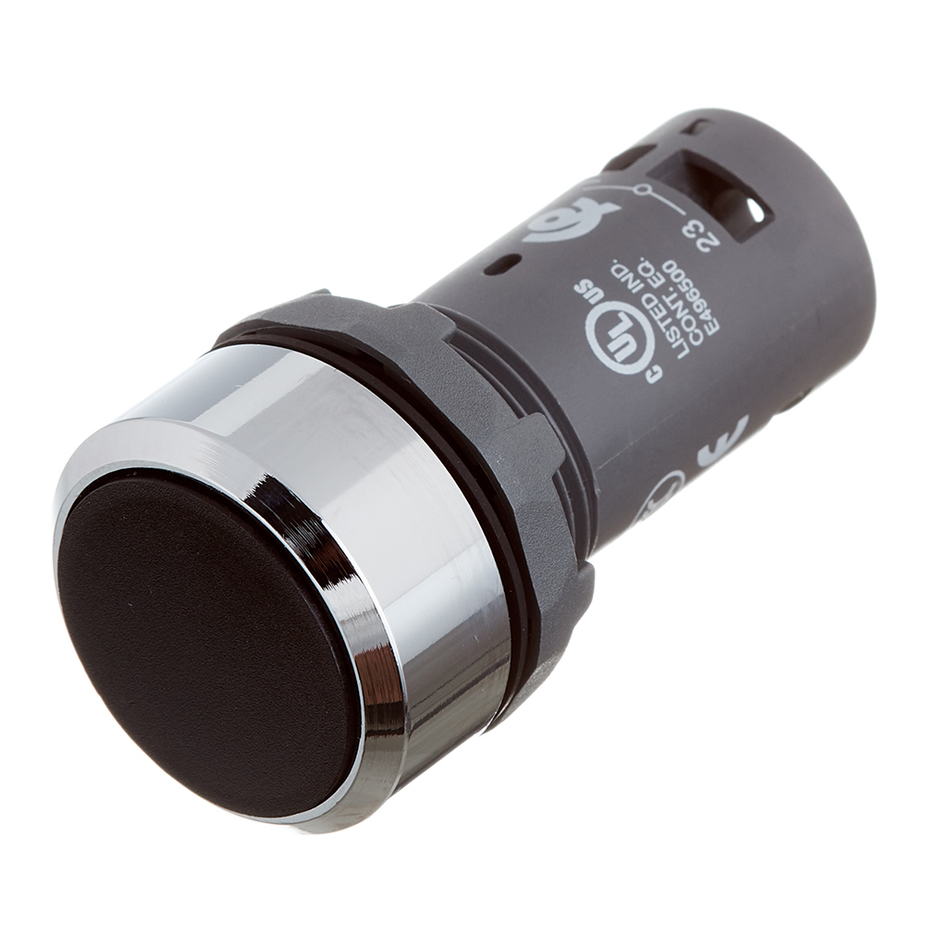 Кнопка плоская ABB CP1-30B-10 300 В IP20 без фиксации черная ...