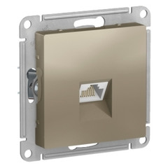 Розетка SchE Atlas Design, компьютерная RJ45, шампань