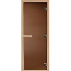 Дверь для бани и сауны стеклянная бронза матовая DoorWood Теплая ночь 690x1890 мм (DW01125)