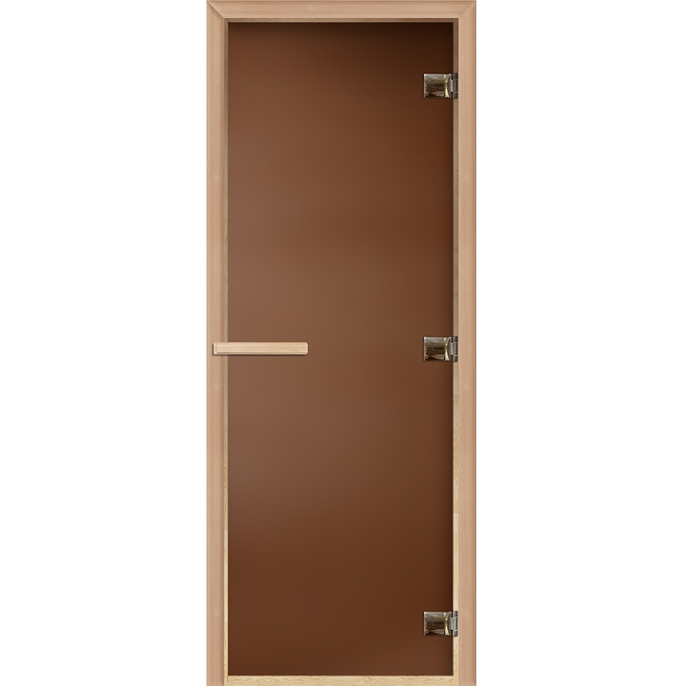 фото Дверь для бани и сауны стеклянная бронза матовая doorwood теплая ночь 690x1890 мм (dw01125)