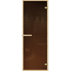 Дверь для бани и сауны стеклянная бронза DoorWood 690x1890 мм (DW01217)