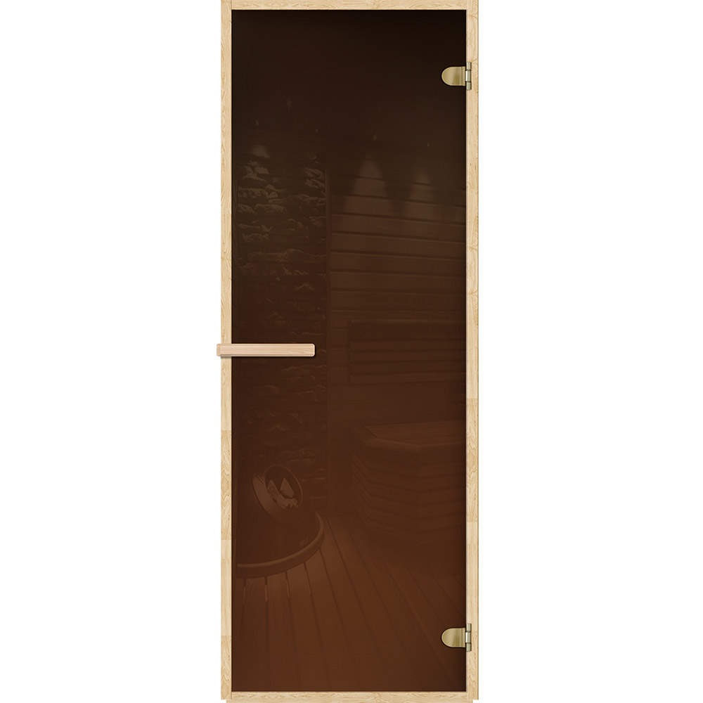 фото Дверь для бани и сауны стеклянная бронза doorwood 690x1890 мм (dw01217)