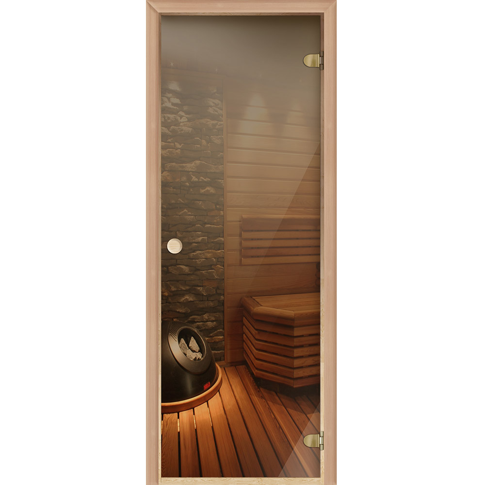 фото Дверь для бани и сауны стеклянная бронза doorwood 690x1890 мм (dw02187)