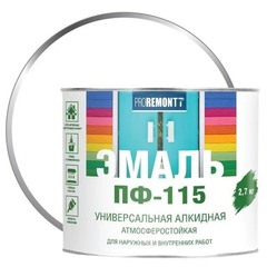Эмаль ПРОРЕМОНТ ПФ-115 серая 0,9 кг
