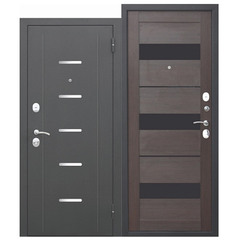 Дверь металлическая Гарда Муар темный кипарис Царга левая 860х2050 мм