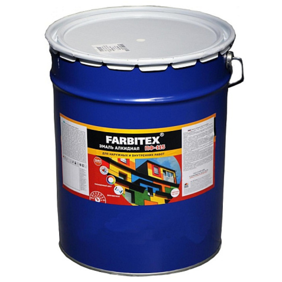 Эмаль Farbitex ПФ-115 желтая 20 кг — купить в Петровиче в Санкт ...