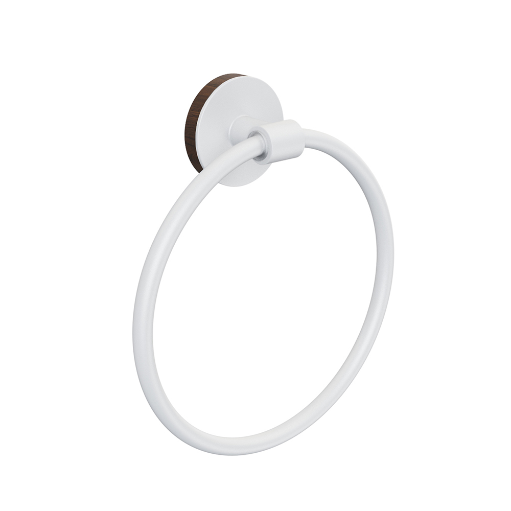 Полотенцедержатель кольцо Fora Lord d155 мм на шуруп нержавеющая сталь белый (FOR-LORD011WT)