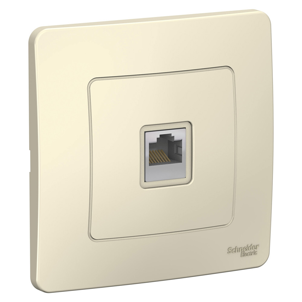 

Розетка компьютерная Systeme Electric Blanca встраиваемая молочная RJ45 (BLNIS045002), Бежевый