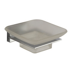 Мыльница для ванной Fora Style с держателем металл/стекло хром (ST036)