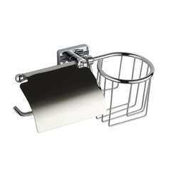 Держатель для туалетной бумаги Fora Style с крышкой металл хром (ST045)