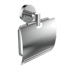 Держатель для туалетной бумаги Fora Long с крышкой металл хром (L015)