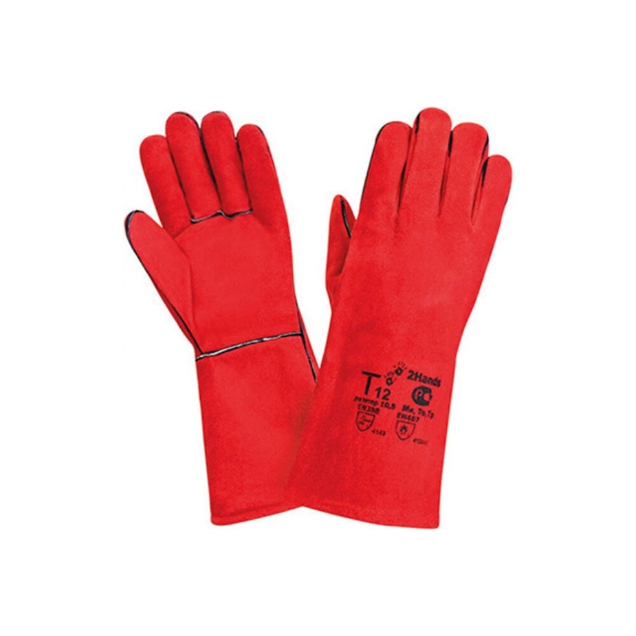 Краги сварщика пятипалые спилковые, с подкладкой, (шт.) — купить в ...