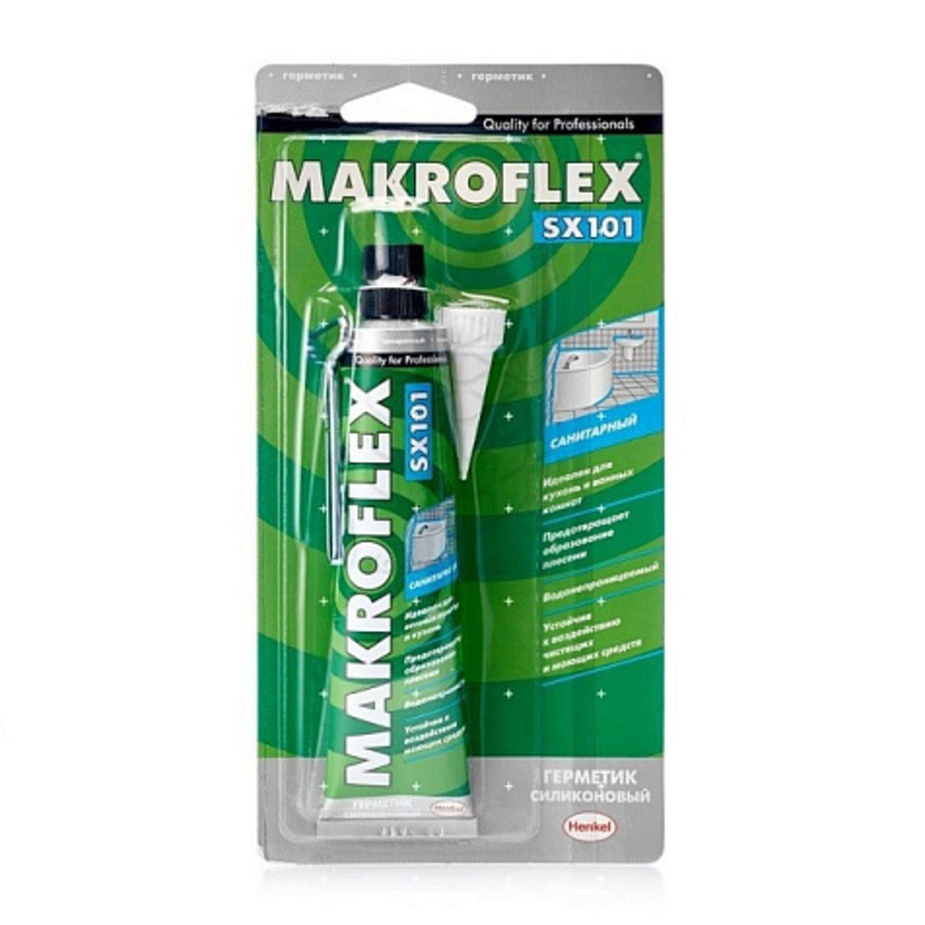 Герметик силиконовый Makroflex SX101 санитарный прозрачный 85 мл ...