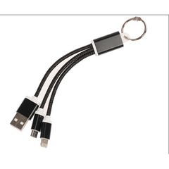 Кабель 3в1 LuazON micro USB/Lightning - USB 1А черный 2502717