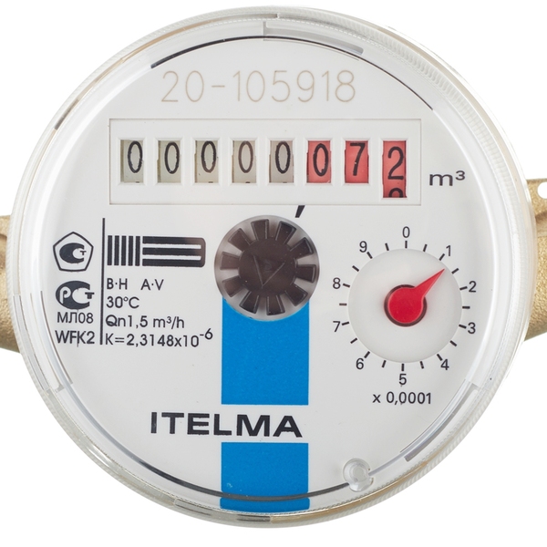 Счетчик для холодной воды Itelma WFK20 DN15 110 мм без сгонов — купить ...