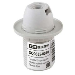 Патрон для лампы Е14 TDM Electric термостойкий пластик белый (SQ0335-0010) (5560713)