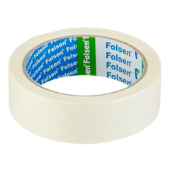 Лента малярная Folsen для деликатных поверхностей белая 30 мм 25 м