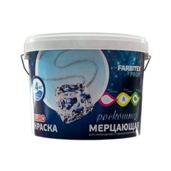 Краска акриловая Farbitex Profi влагостойкая мерцающая 14 кг